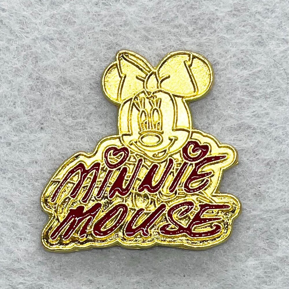 🔮 5/$25 Disney Gold Minnie Mouse Signature‎ Pin